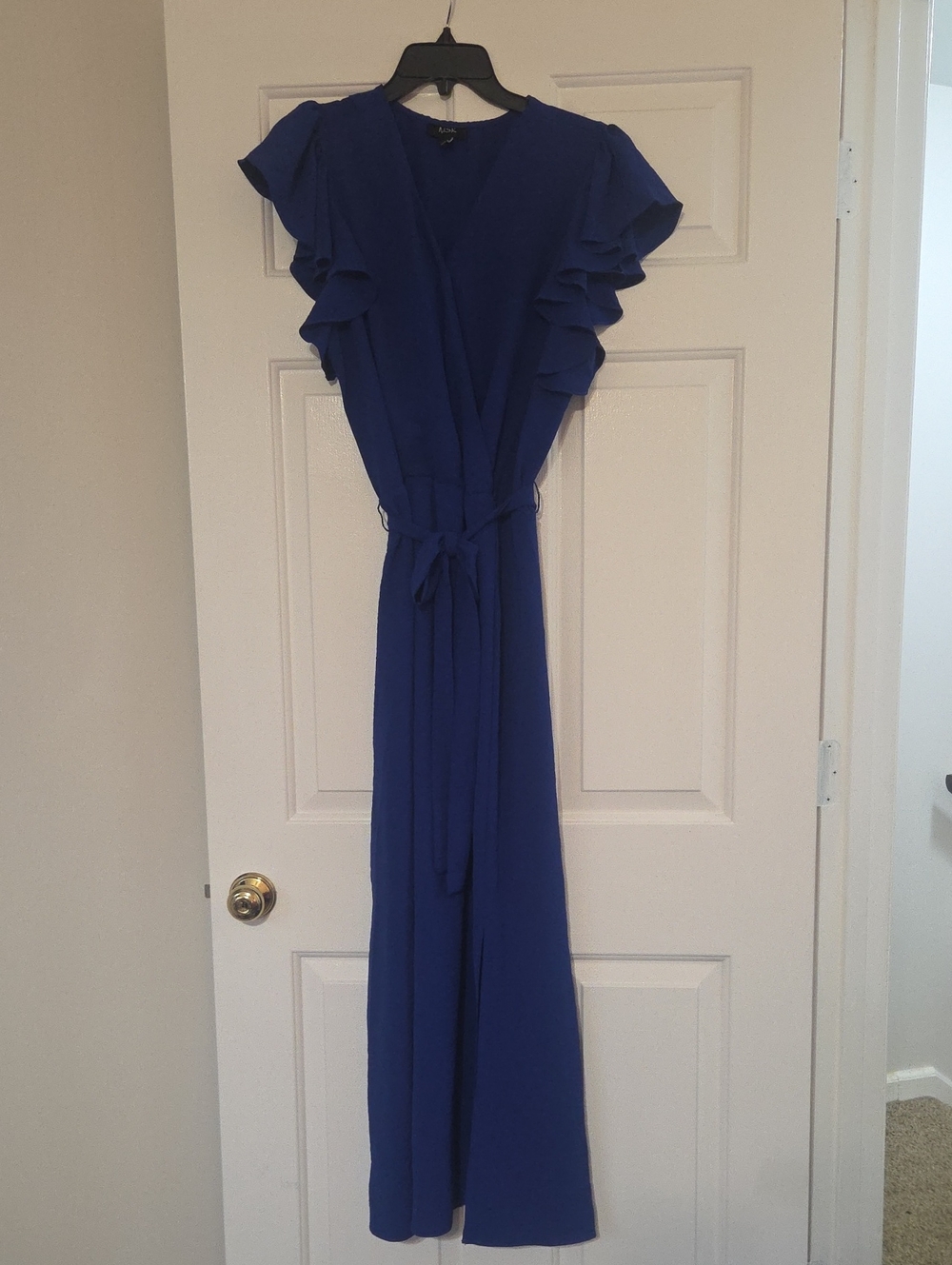 MSK Royal Blue Ruffle Sleeve Maxi Dress